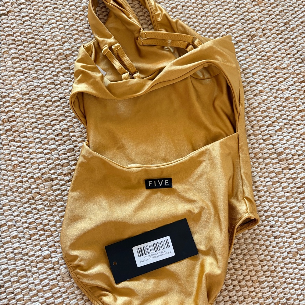 Five the label slay leo Gold girls dancewear Child Large leotard